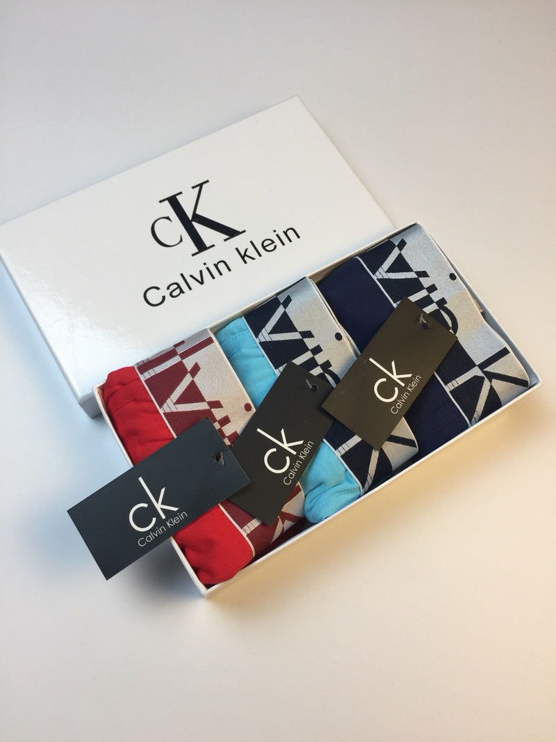 Calvin Klein Cotton Printed Waistbands Men's Boxer Briefs - 3-Piece Box