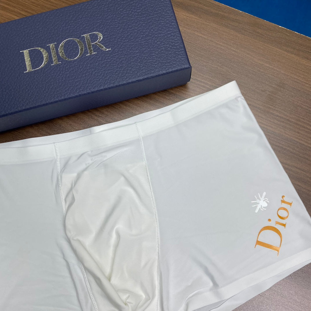 Dior Contrast Logo Men's Trunk Underwear - 3-Piece Box