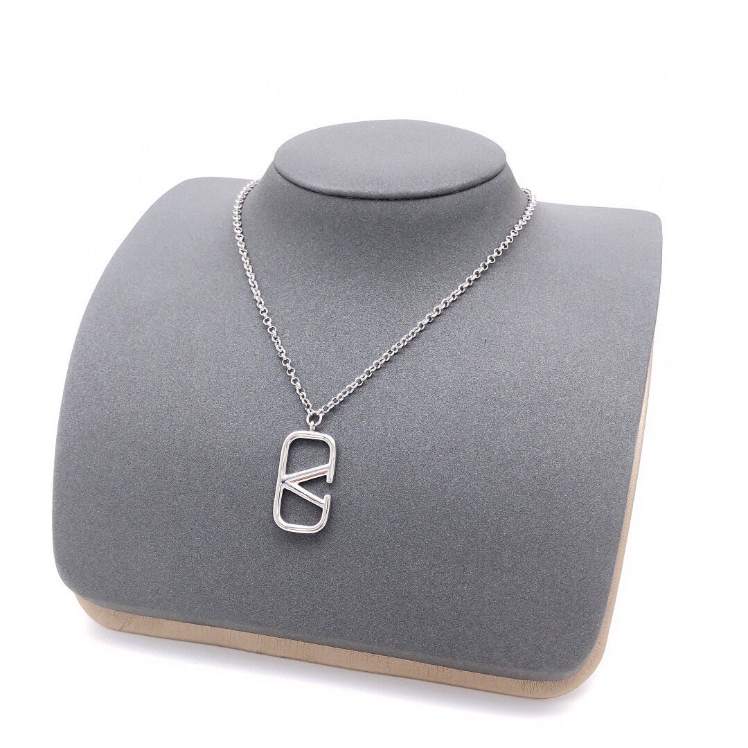 Martin Graham pendant necklace in polished metal-tone – main product view