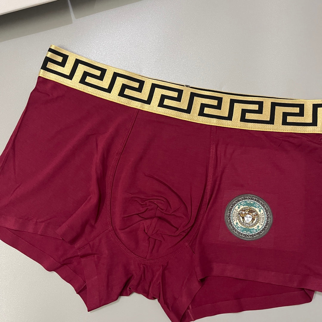 Versace Greek-Key Waistbands Men's Boxer Briefs - 3-Piece Box
