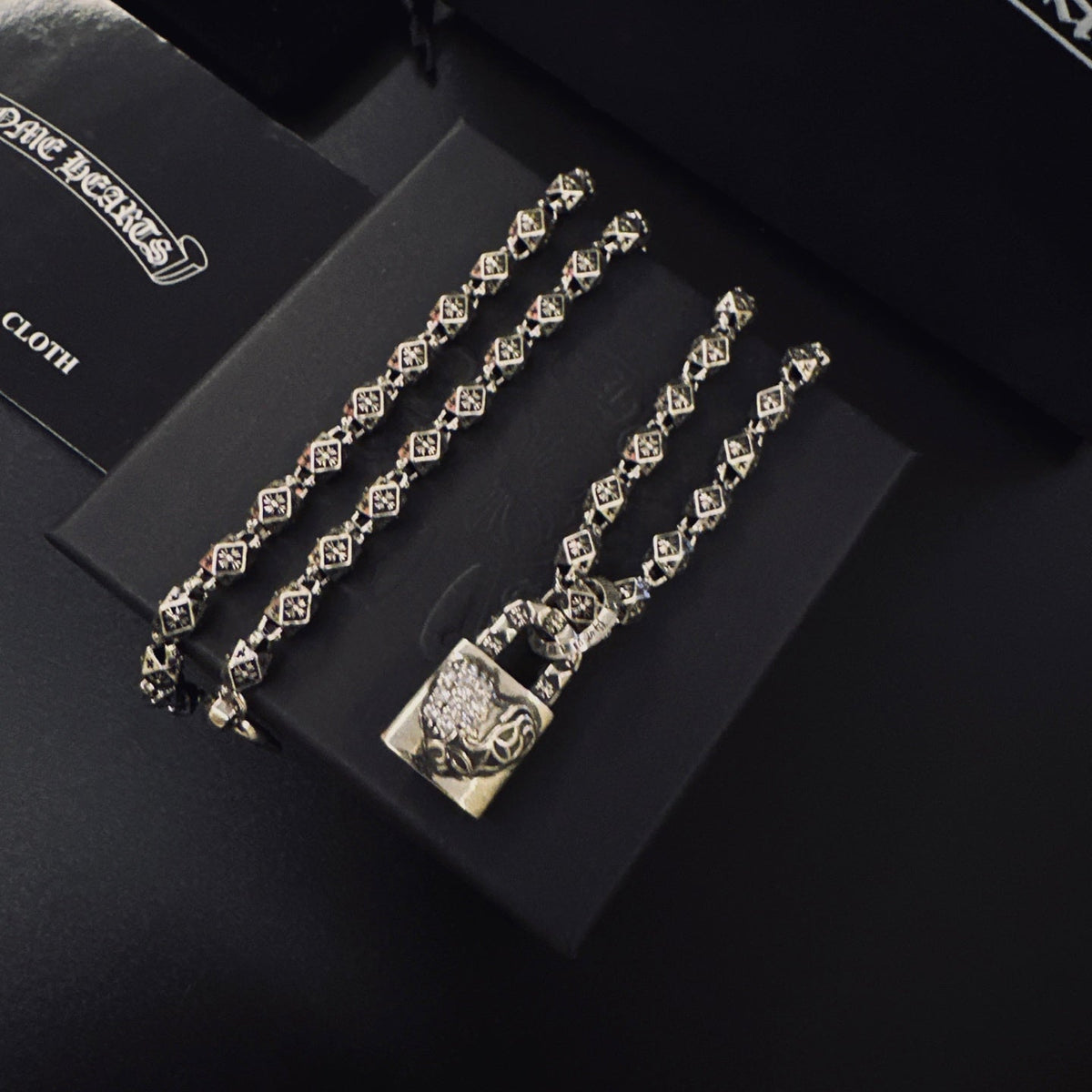 Martin Graham pendant necklace in polished metal-tone – main product view