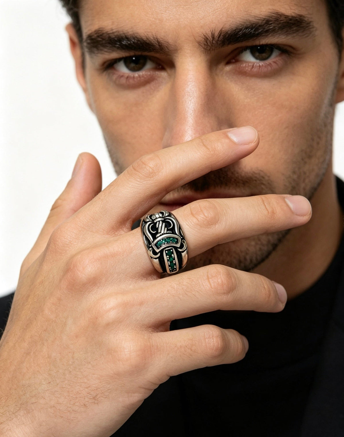 Martin Graham ring in polished metal-tone – main product view