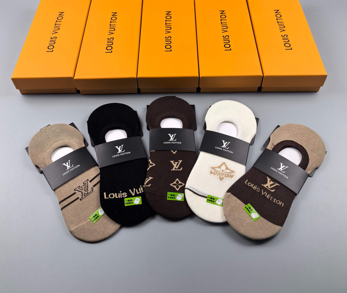 Louis Vuitton No-Show Socks - 5-Pair Set