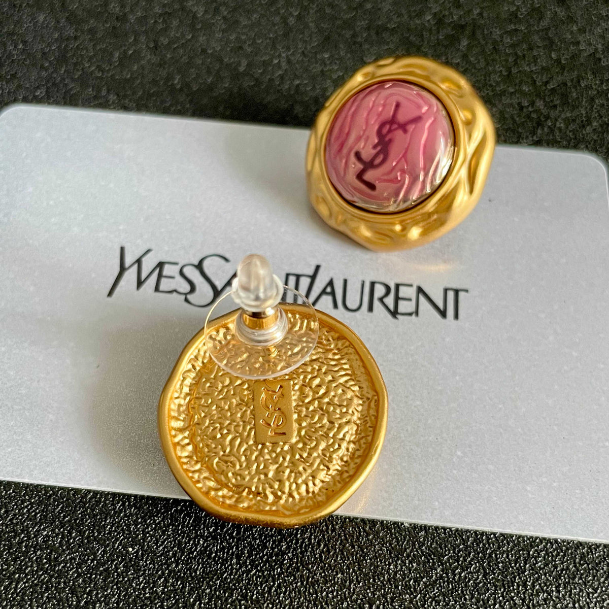 Martin Graham stud earrings in polished metal-tone – main product view
