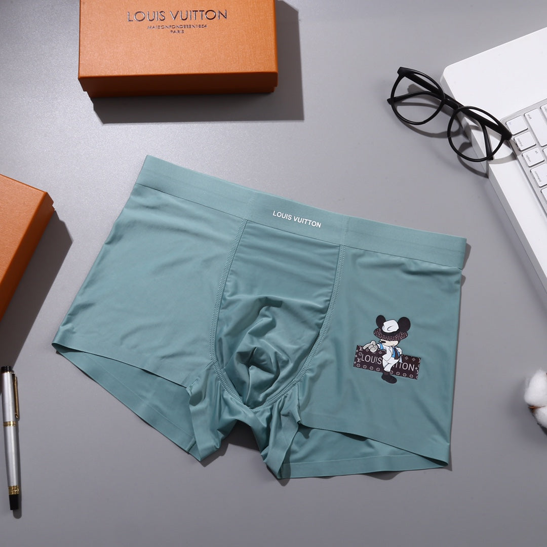 Louis Vuitton Nylon-Blend Character Detail Men's Boxer Briefs - 3-Piece Box