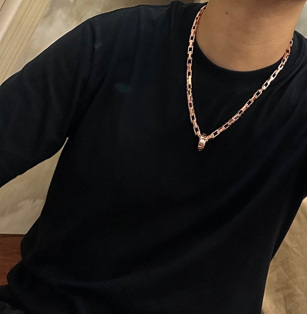 Martin Graham pendant necklace in polished metal-tone – main product view