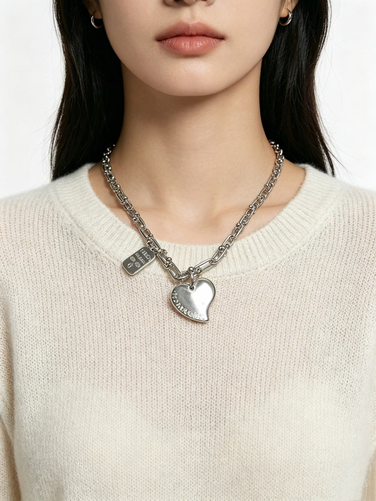 Martin Graham pendant necklace in polished metal-tone – main product view
