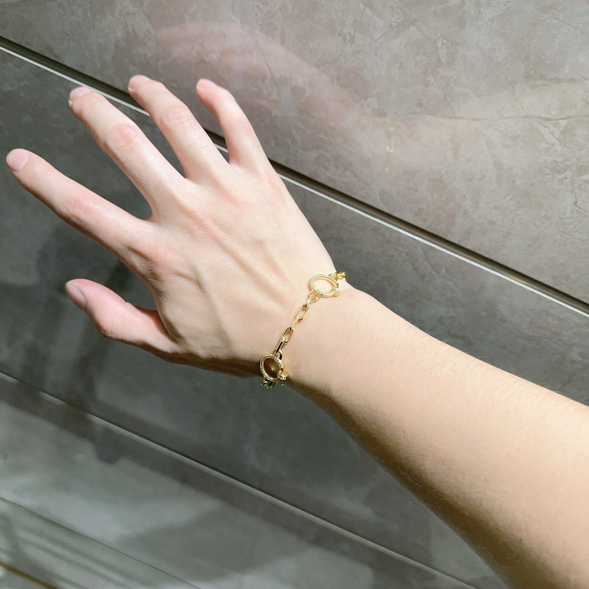 Martin Graham bracelet in polished metal-tone – main product view