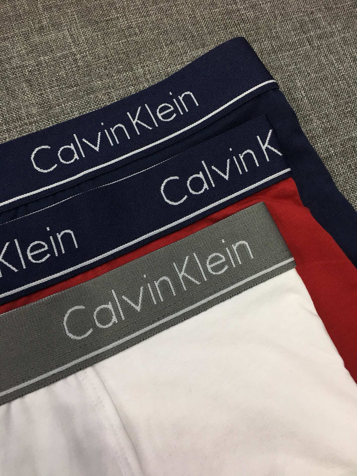 Calvin Klein Cotton-spandex blend Broad Logo Waistbands Men's Boxer Briefs - 3-Piece Box