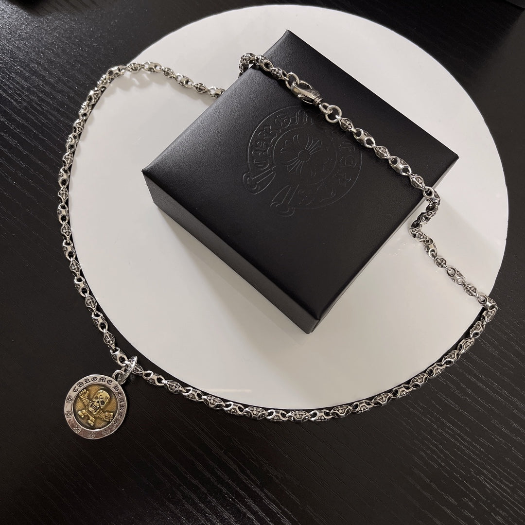 Martin Graham pendant necklace in polished metal-tone – main product view