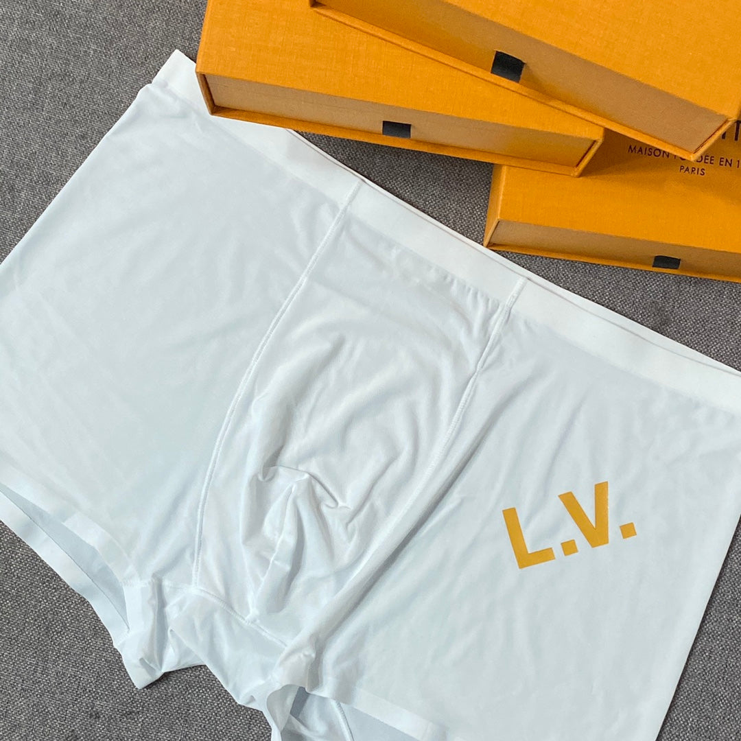 Louis Vuitton Gold-Tone Initial Details Men's Boxer Briefs - 3-Piece Box