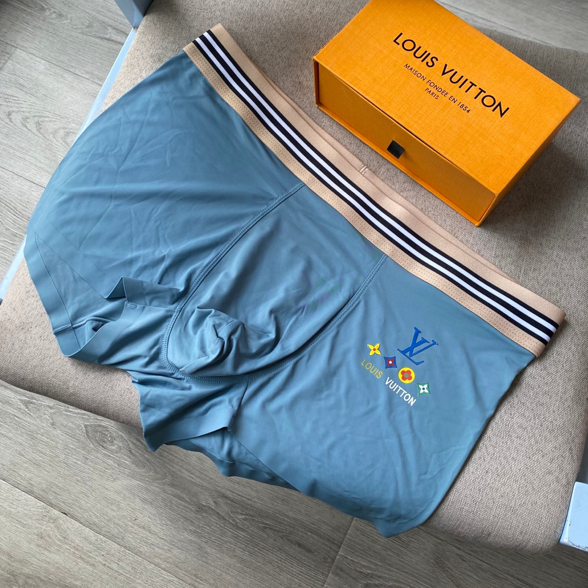 Louis Vuitton Navy & Blue Men's Boxer Briefs - 3-Piece Box