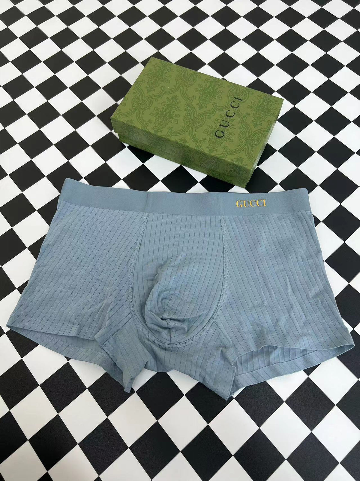 Gucci Gold-Tone Wordmark Details Men's Boxer Briefs - 3-Piece Box