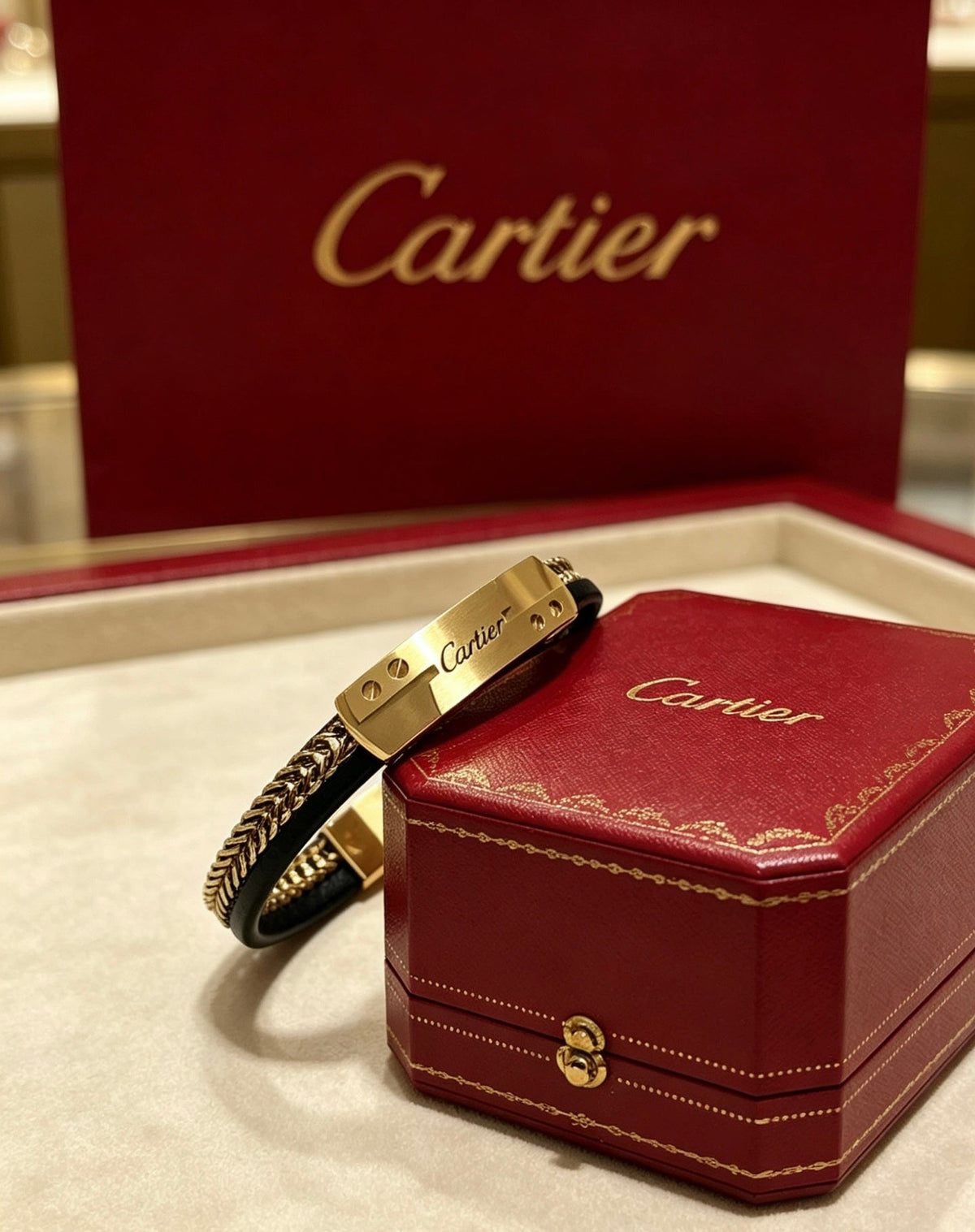 Martin Graham bracelet in polished metal-tone – front view