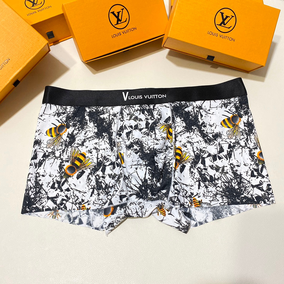 Louis Vuitton Floral And All-Over Art Prints Men's Boxer Briefs - 3-Piece Box