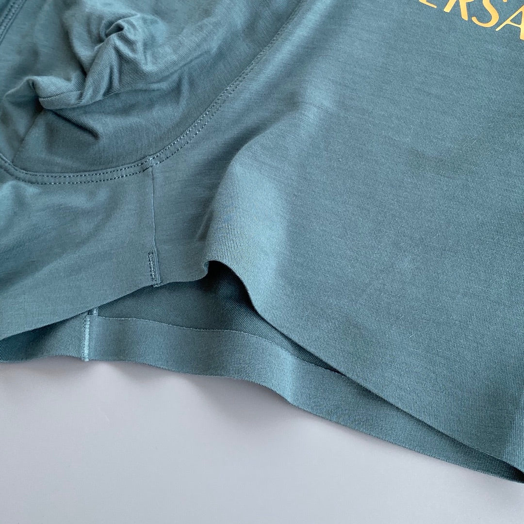 Versace Greek-Key Waistbands And Gold Lettering Men's Boxer Briefs - 3-Piece Box