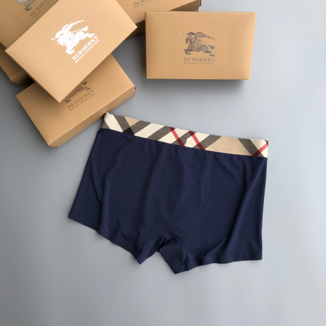 Burberry Check-Inspired Waistbands Men's Boxer Briefs - 3-Piece Box