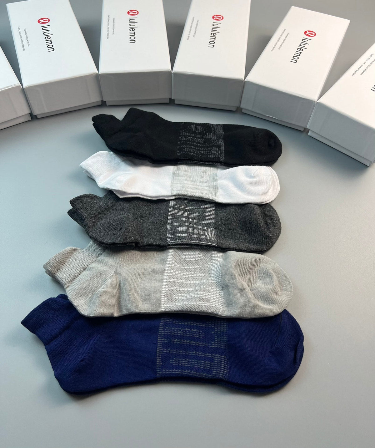 Lululemon Cotton Clean Logo Details No-Show Socks
