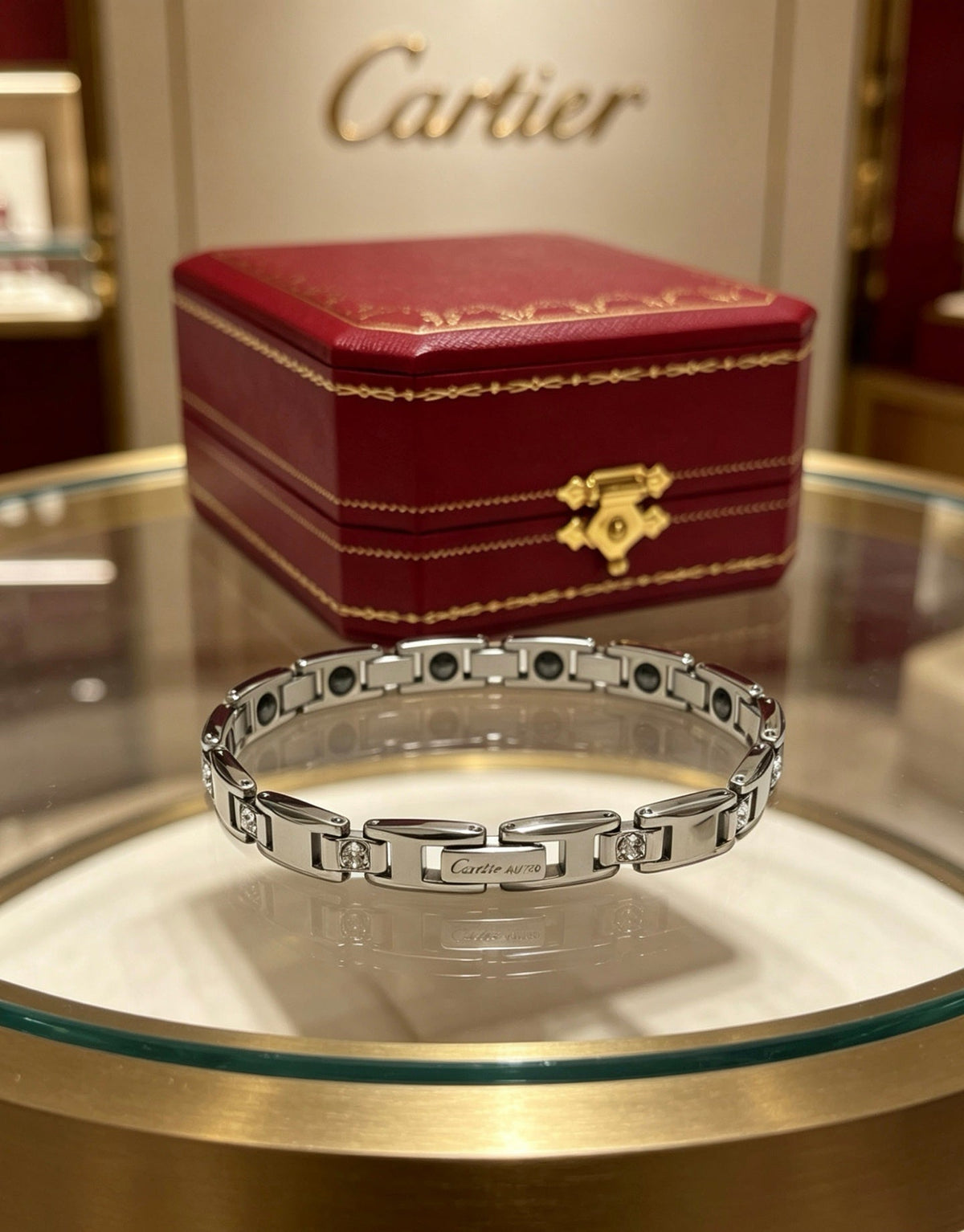 Martin Graham bracelet in polished metal-tone – front view