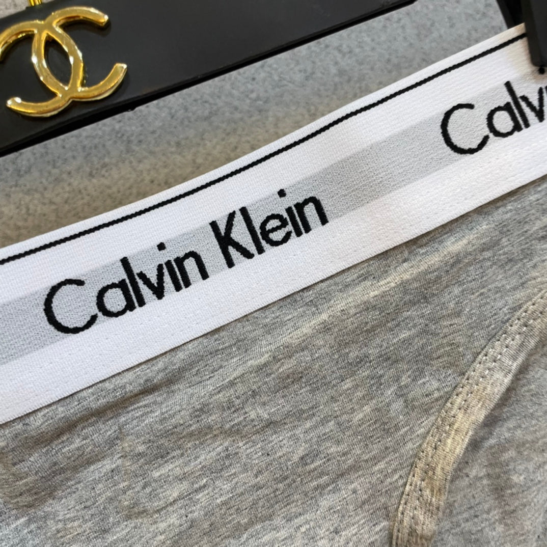 Calvin Klein Heather Grey Racerback Bra and Brief Set Women's Bra & Brief Set - 2-Piece Set