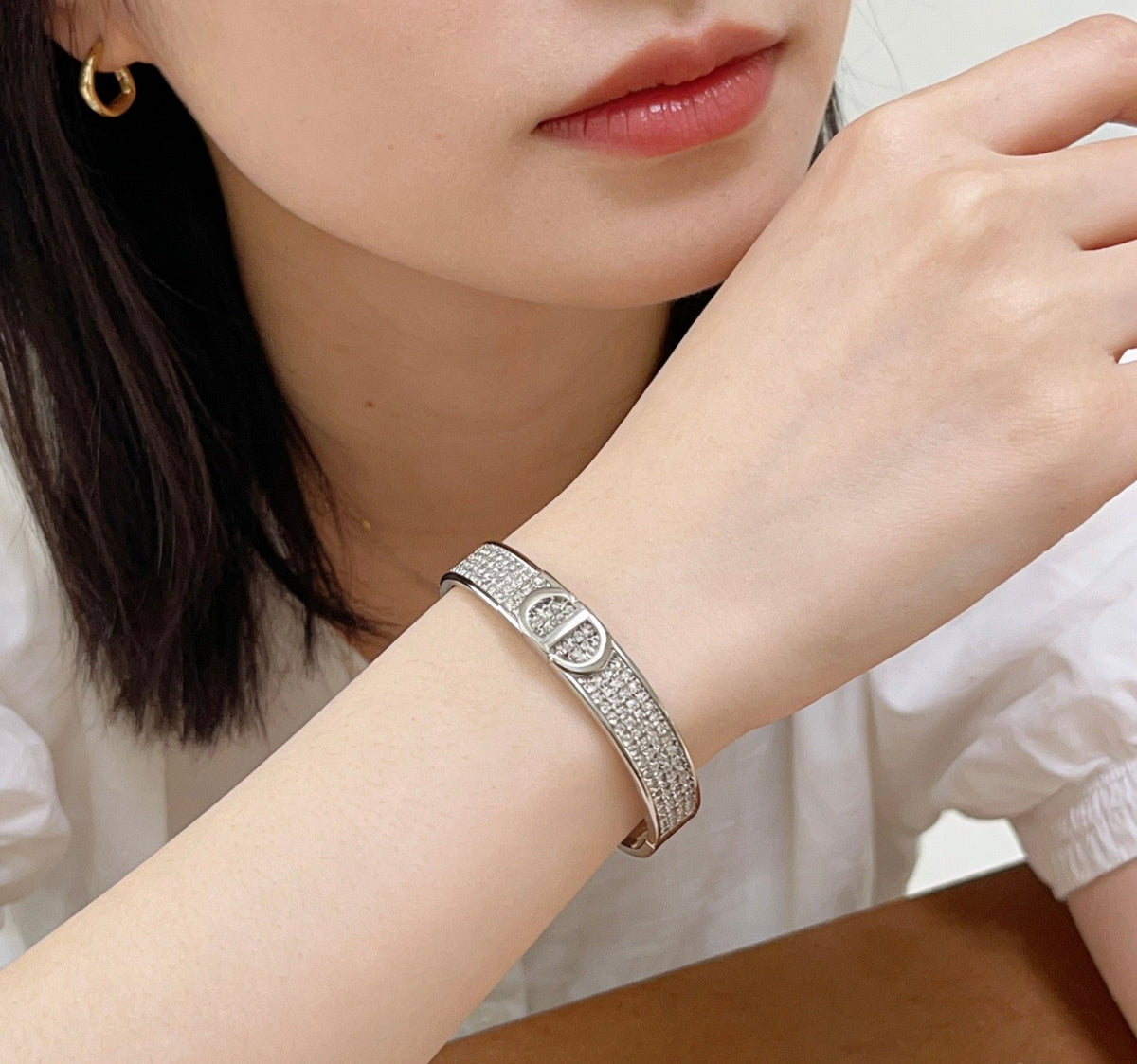 Martin Graham bracelet in polished metal-tone – front view