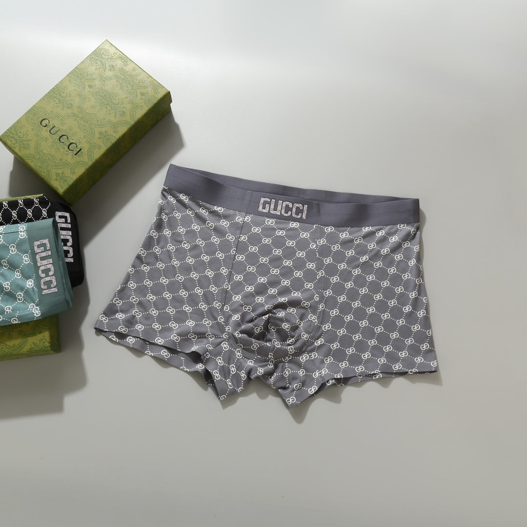 Gucci Repeating Monogram-Style Patterns Men's Boxer Briefs - 3-Piece Box