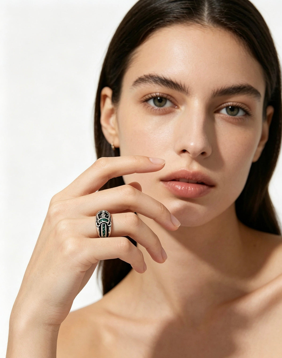 Martin Graham ring in polished metal-tone – front product view