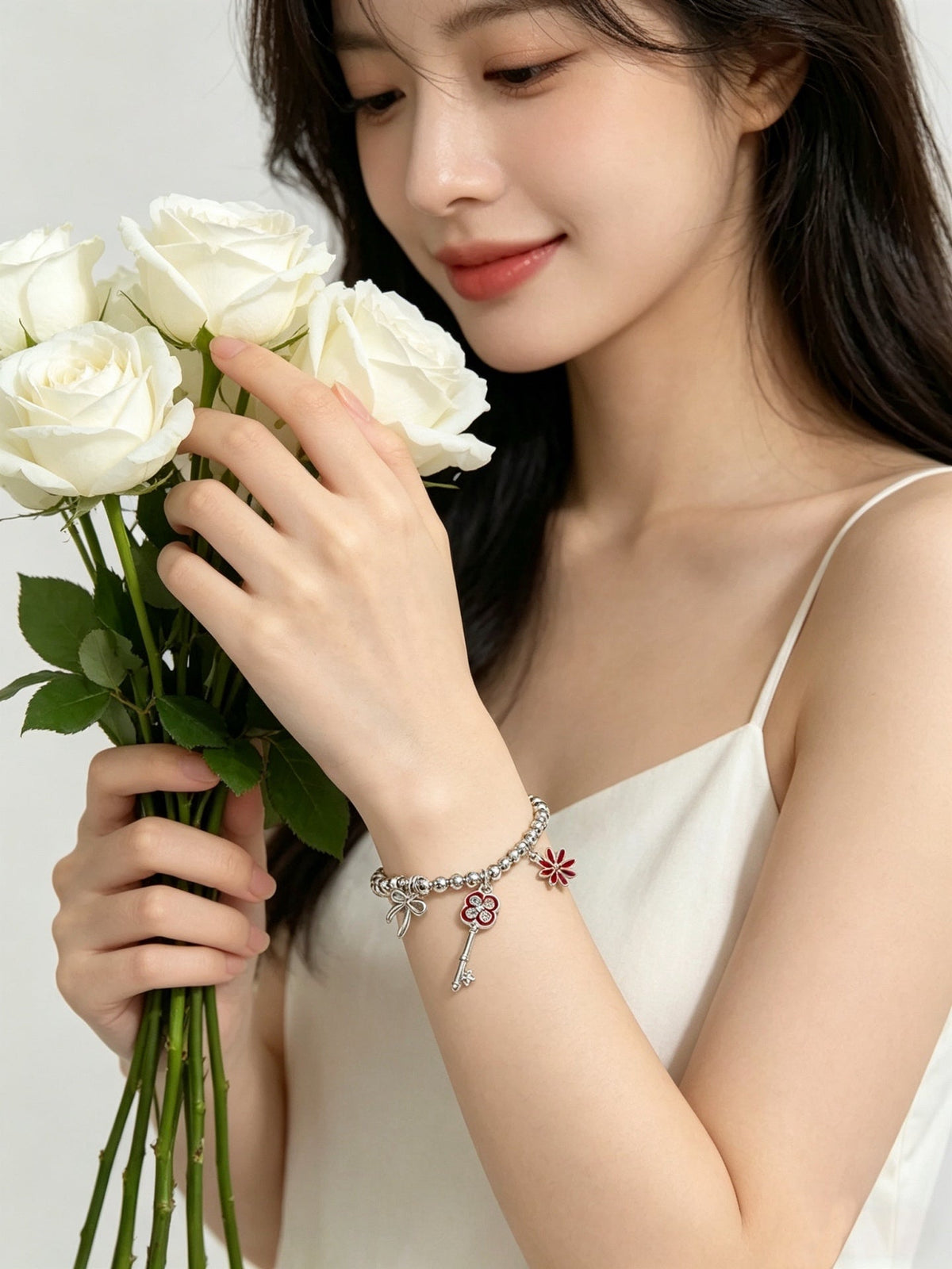 Martin Graham bracelet in polished metal-tone – front product view