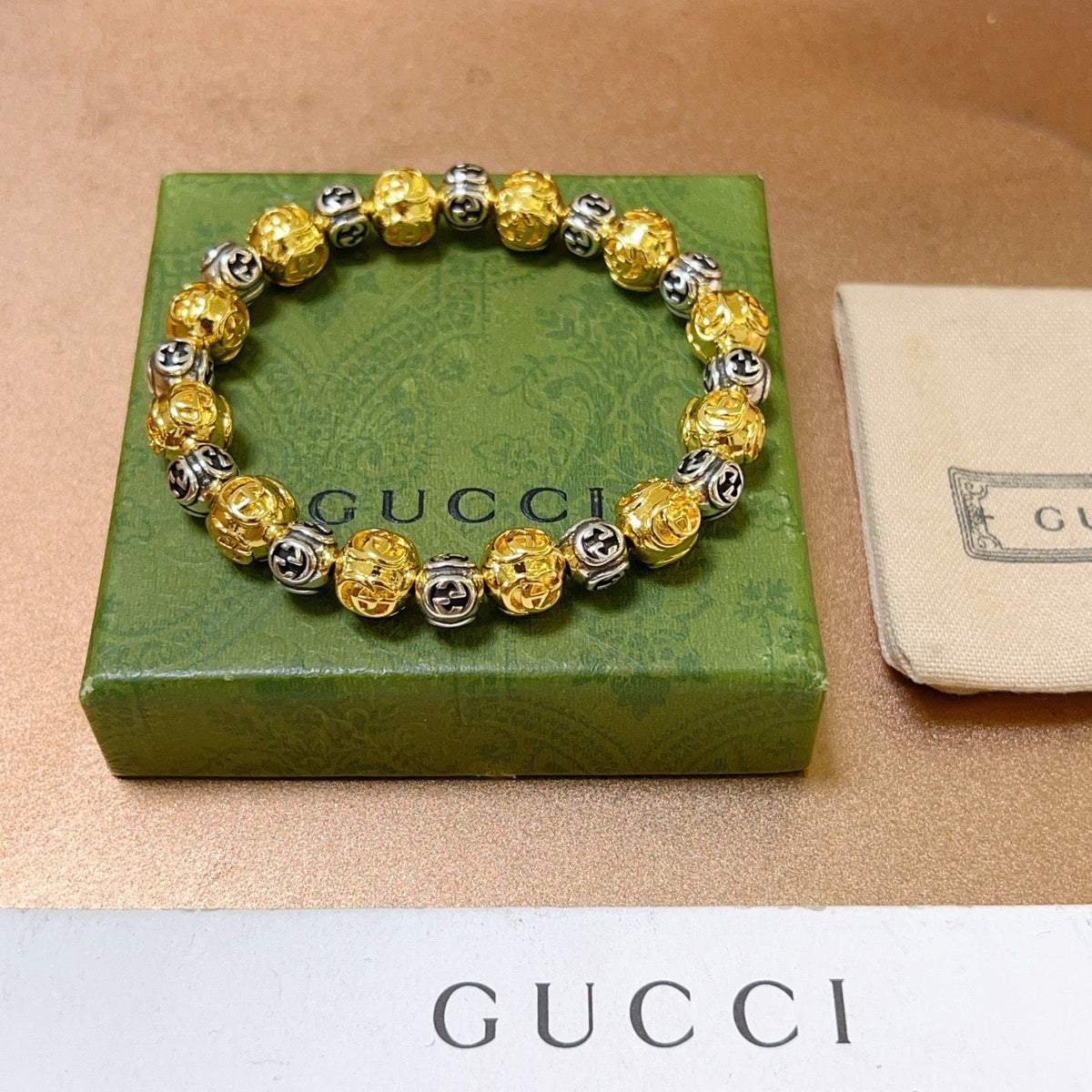 Martin Graham bracelet in polished metal-tone – front product view