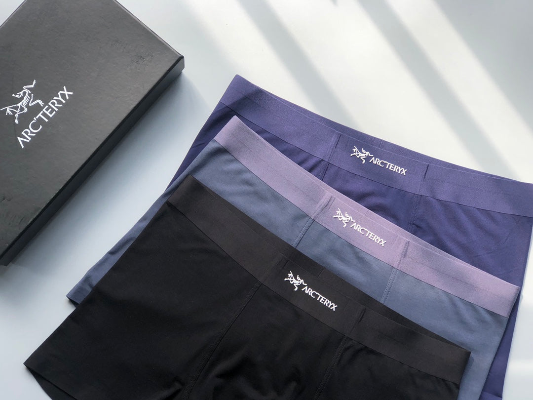 Arc'teryx Modal Visible All-Over Pattern And Logo Details Men's Boxer Briefs - 3-Piece Box
