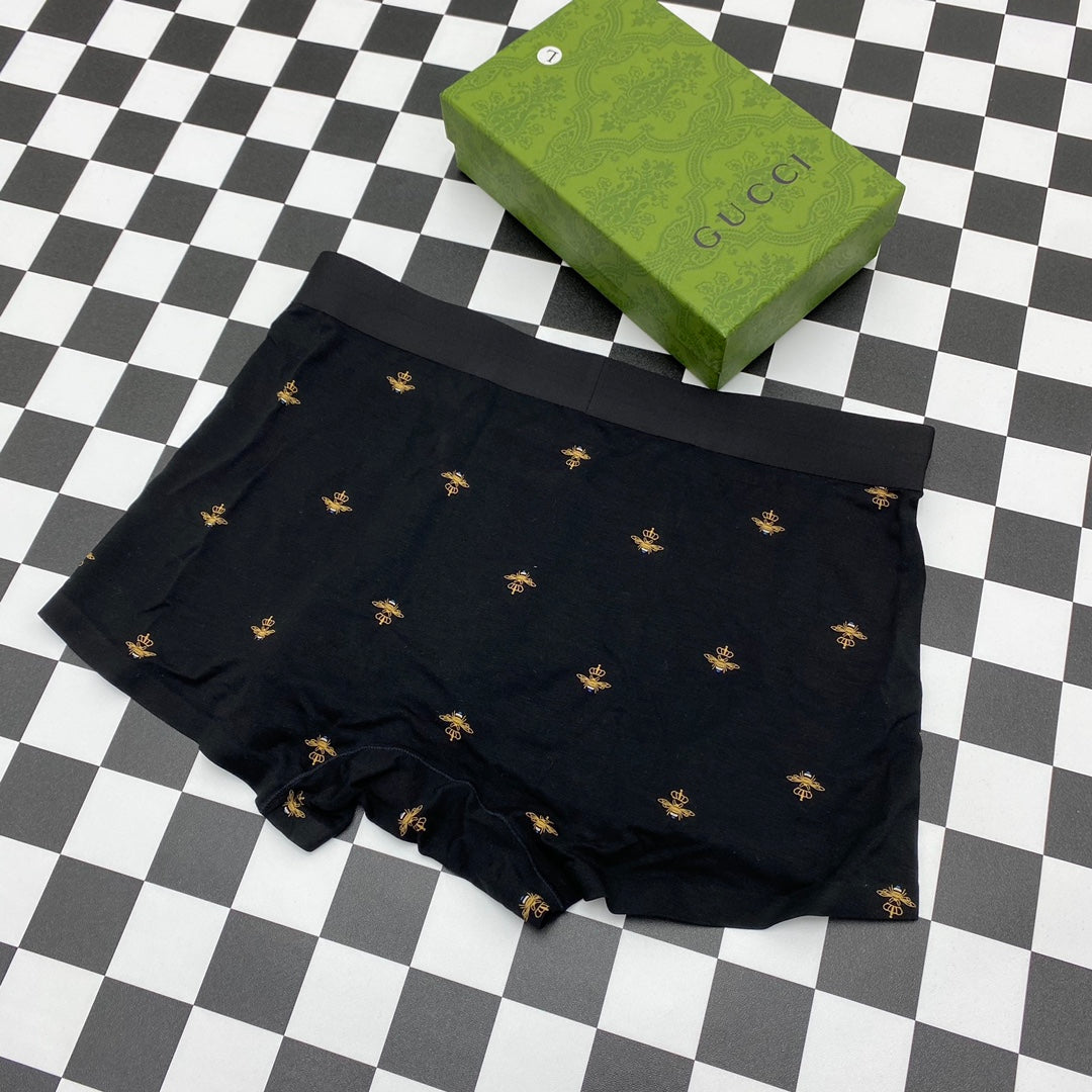 Gucci Bee Motifs Men's Boxer Briefs - 3-Piece Box