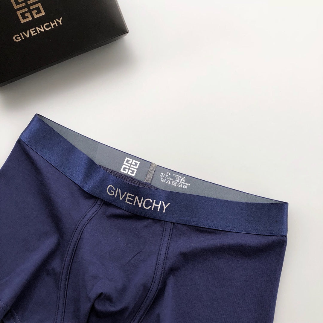 Givenchy Broad Contrast Waistbands Men's Boxer Briefs - 3-Piece Box