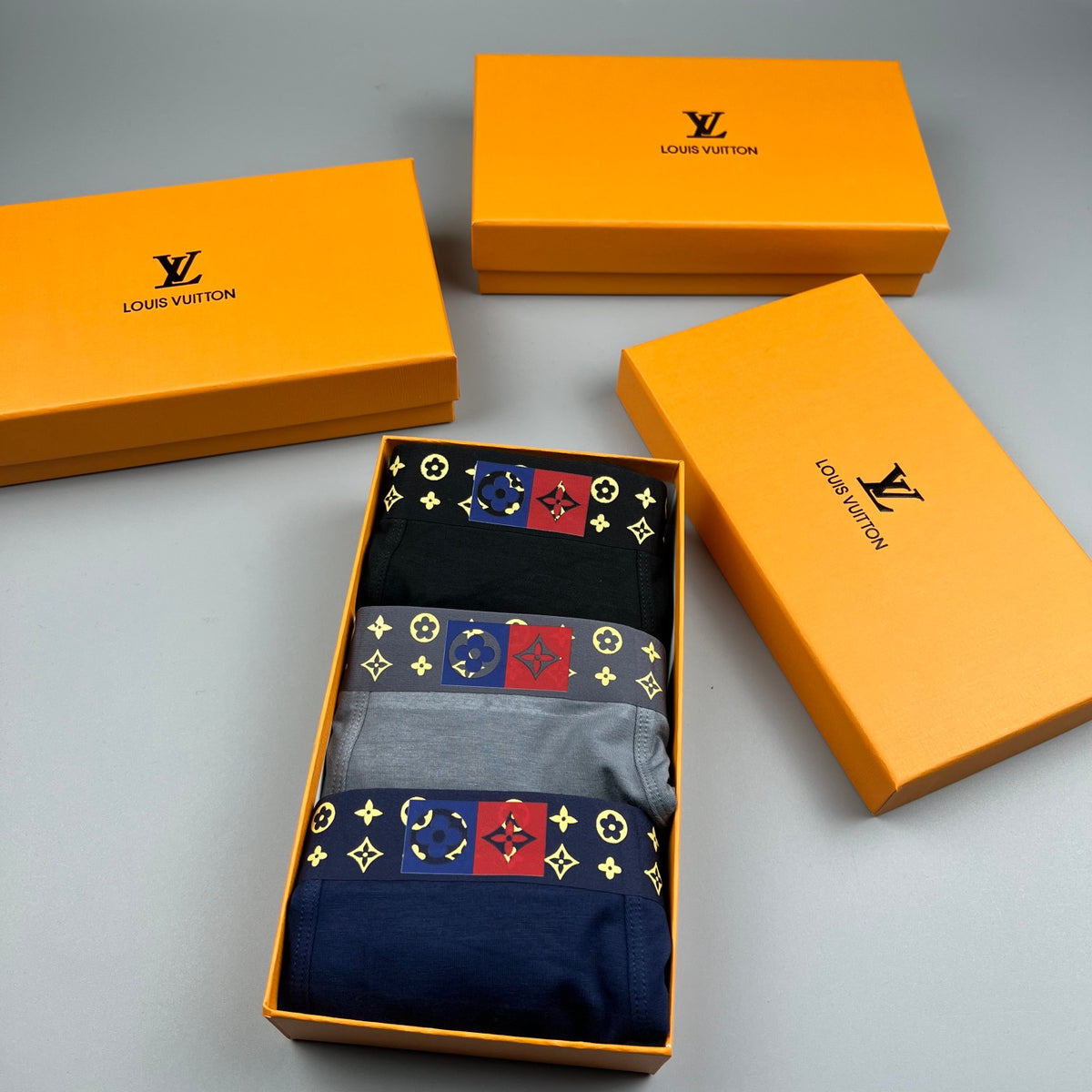 Louis Vuitton Modal-Blend Monogram Waistband Men's Underwear - 3-Piece Box