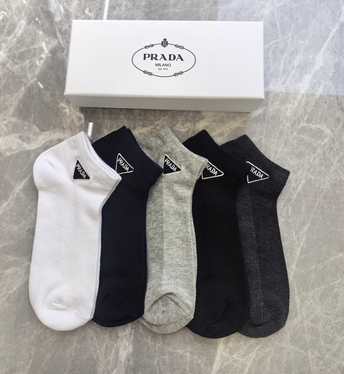 Prada Combed cotton Socks - 5-Pair Set