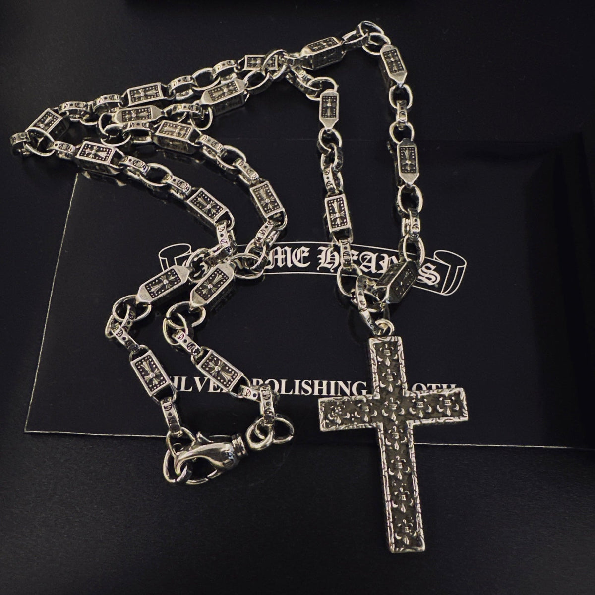 Martin Graham pendant necklace in polished metal-tone – front product view