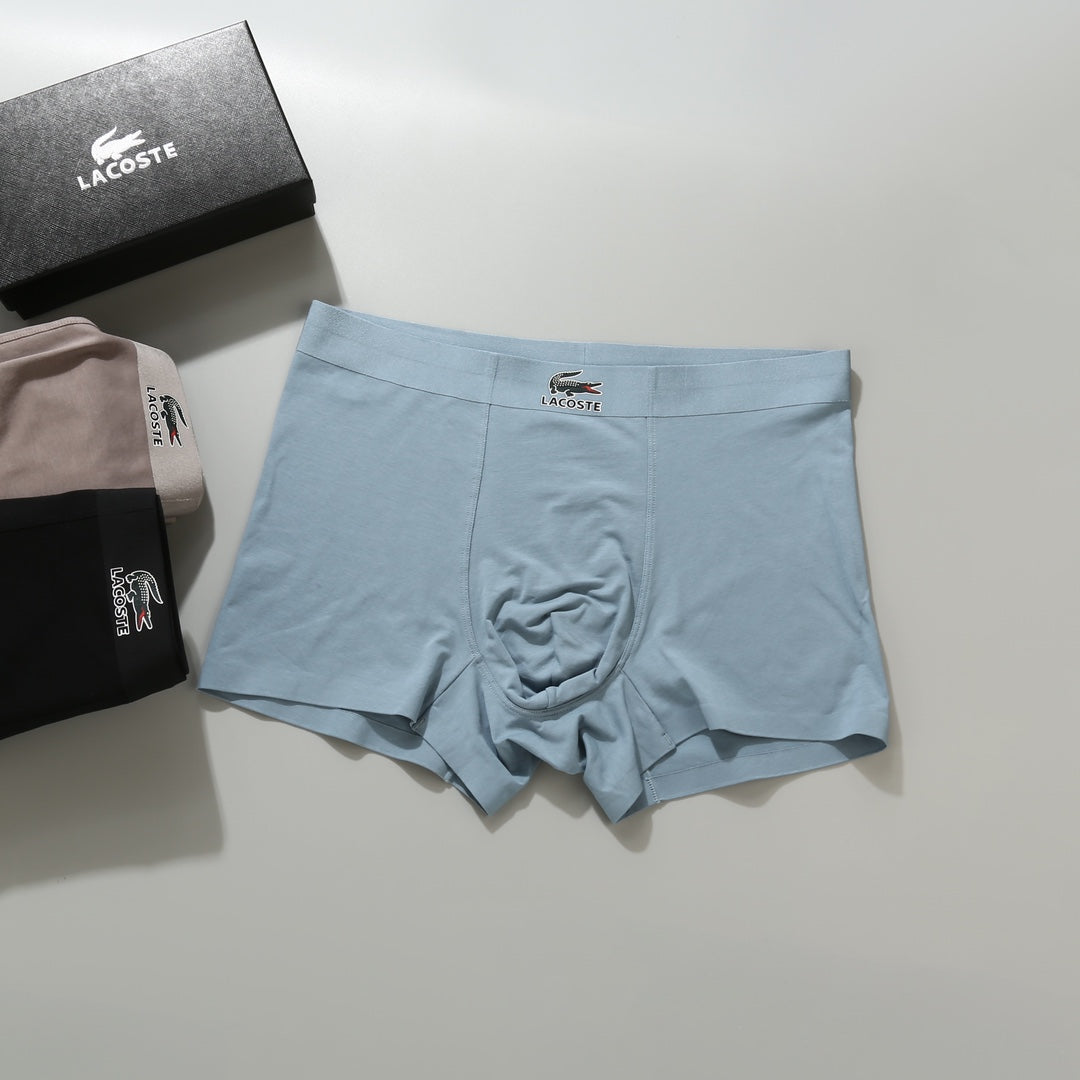 Lacoste Small Crocodile Details Men's Boxer Briefs - 3-Piece Box