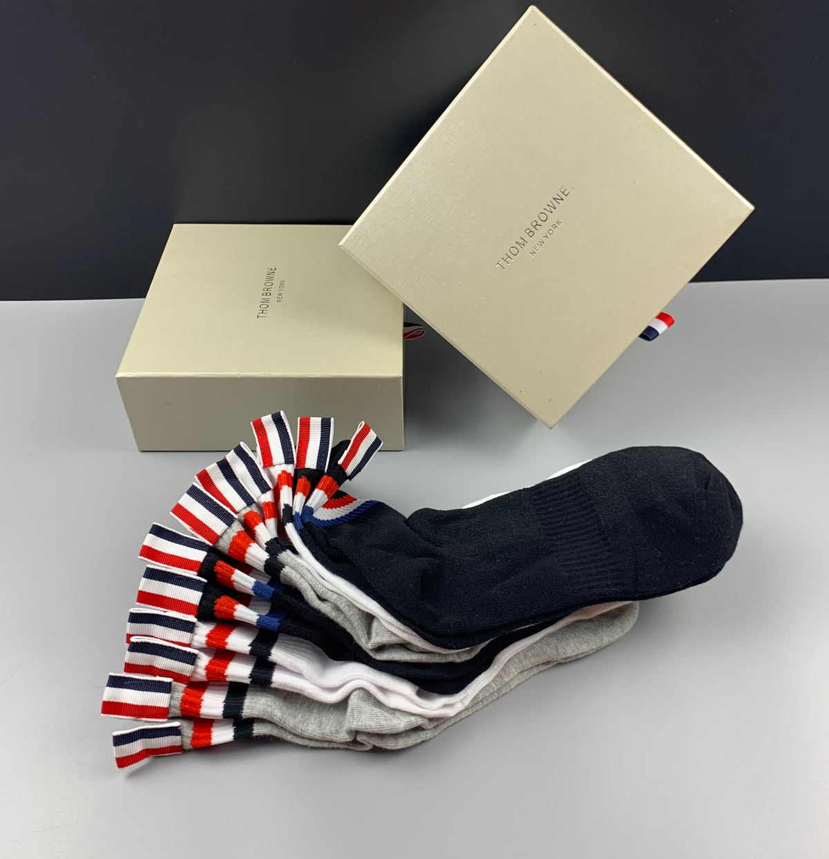 Thom Browne Cotton Crew Socks - 6-Pair Set