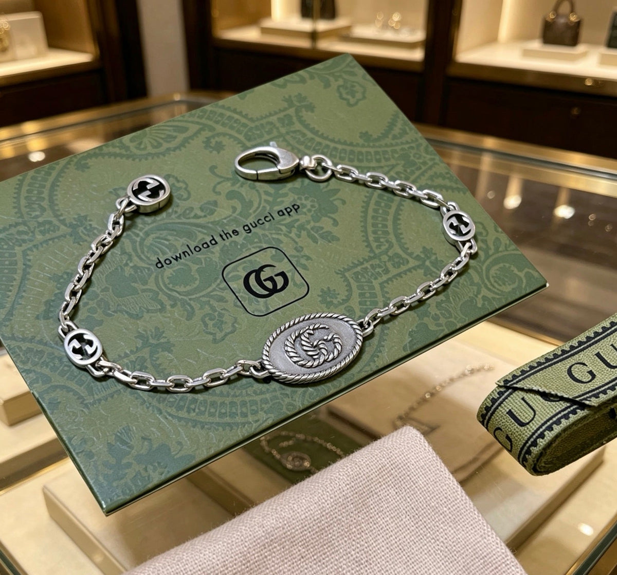 Martin Graham bracelet in polished metal-tone – front product view
