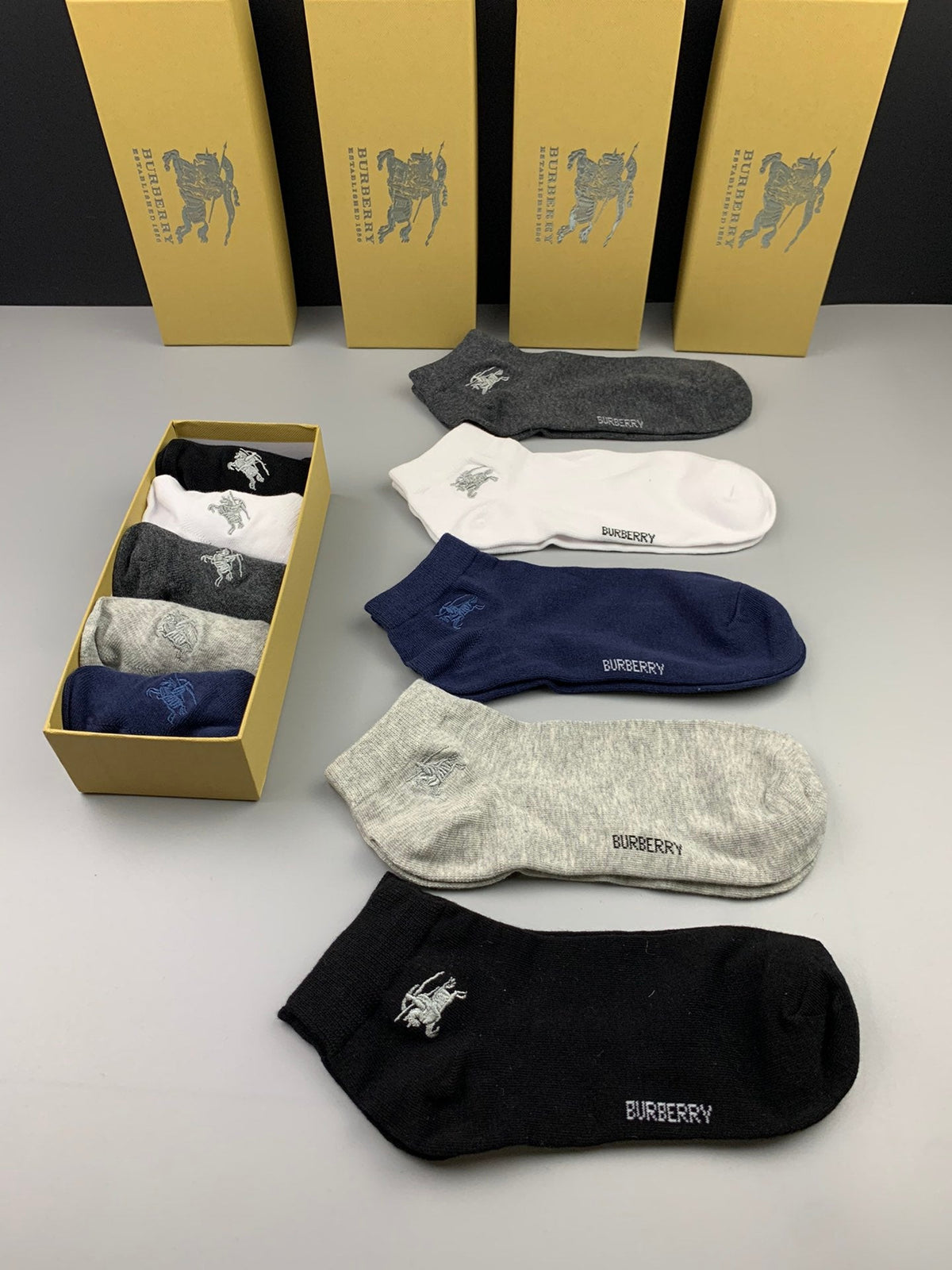 Burberry Cotton Socks - 5-Pair Set