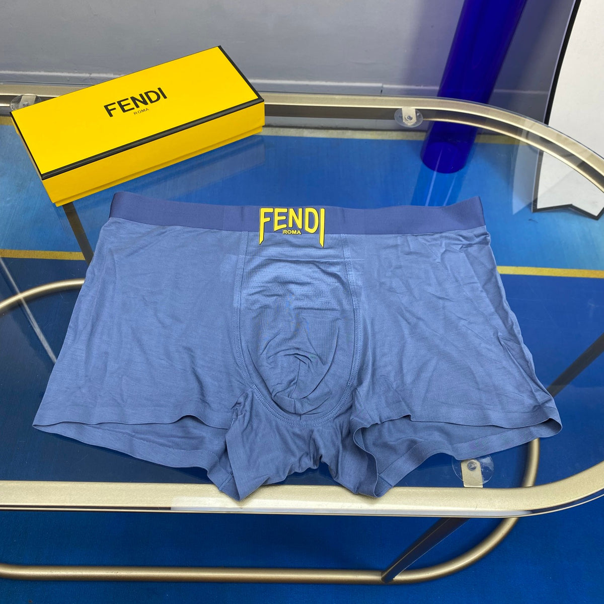 Fendi Modal Contrast Wordmark Details Men's Boxer Briefs - 3-Piece Box