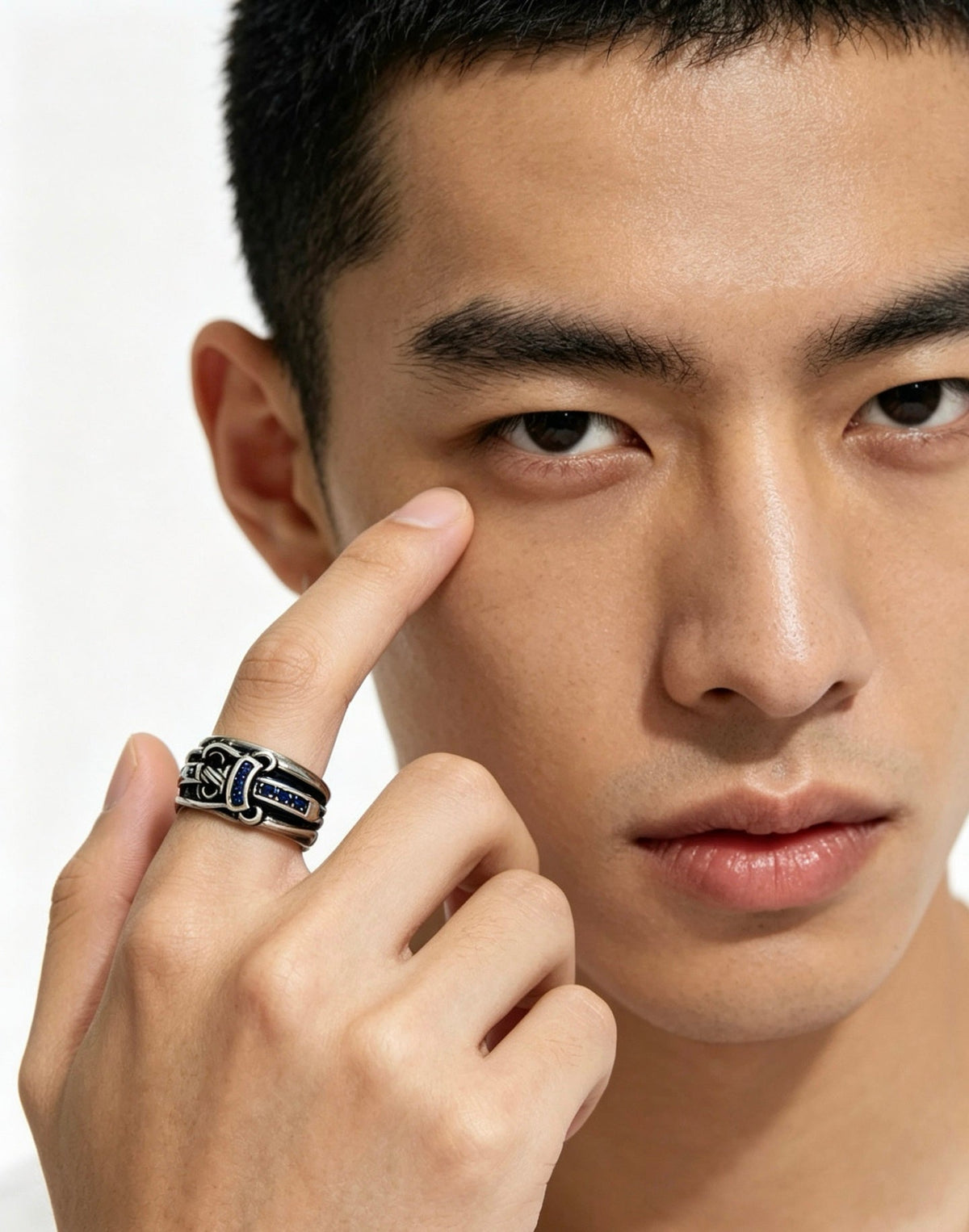 Martin Graham ring in polished metal-tone – front product view