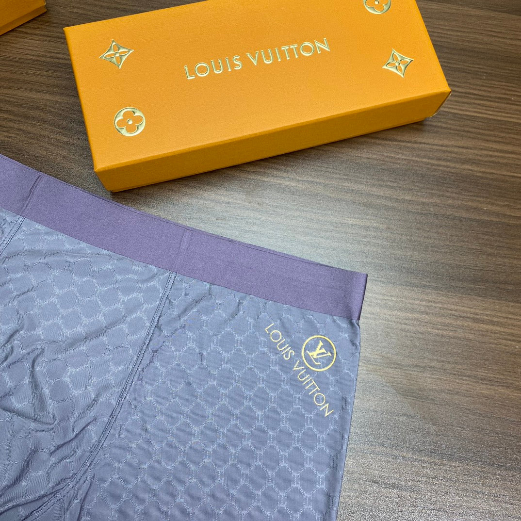 Louis Vuitton Small Circular And Monogram-Style Motifs Men's Boxer Briefs - 3-Piece Box