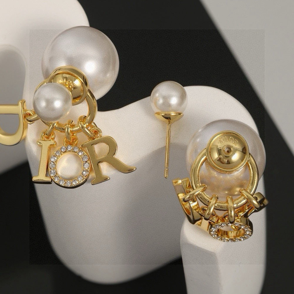Martin Graham earrings in polished metal-tone – front view