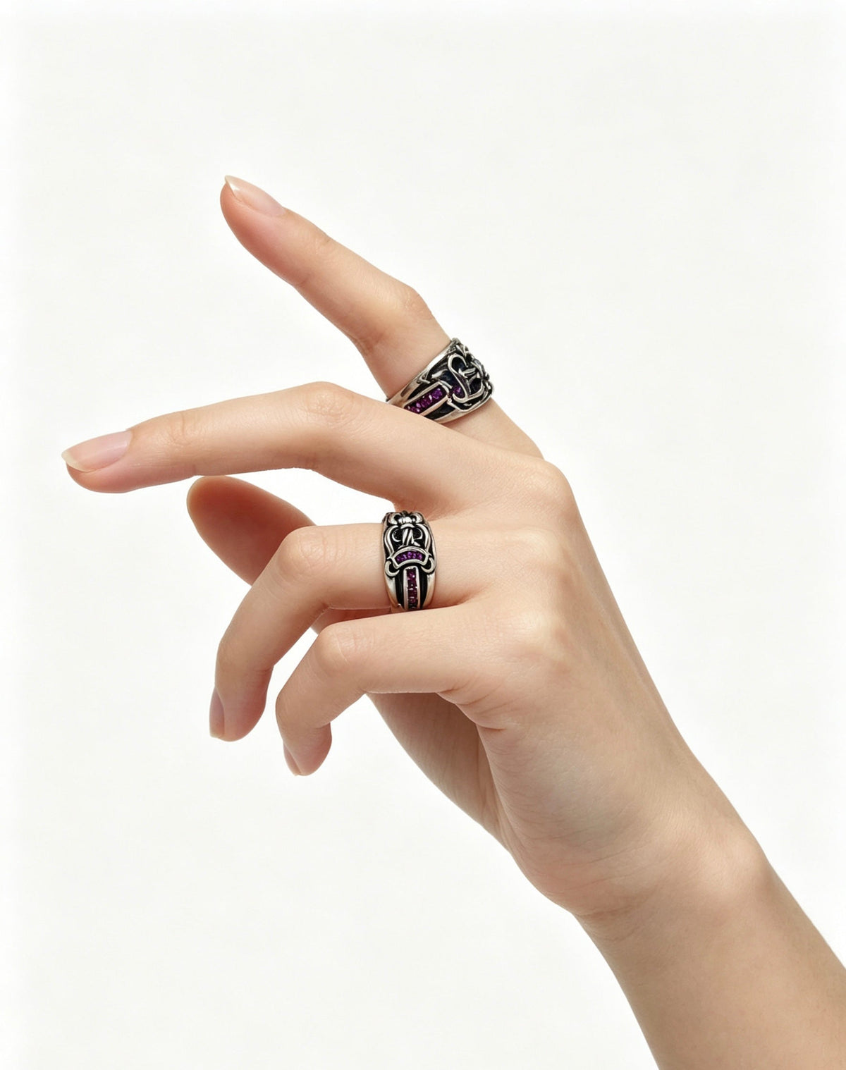 Martin Graham ring in polished metal-tone – front product view