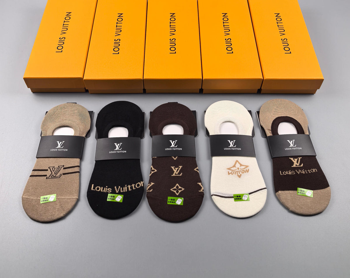 Louis Vuitton No-Show Socks - 5-Pair Set
