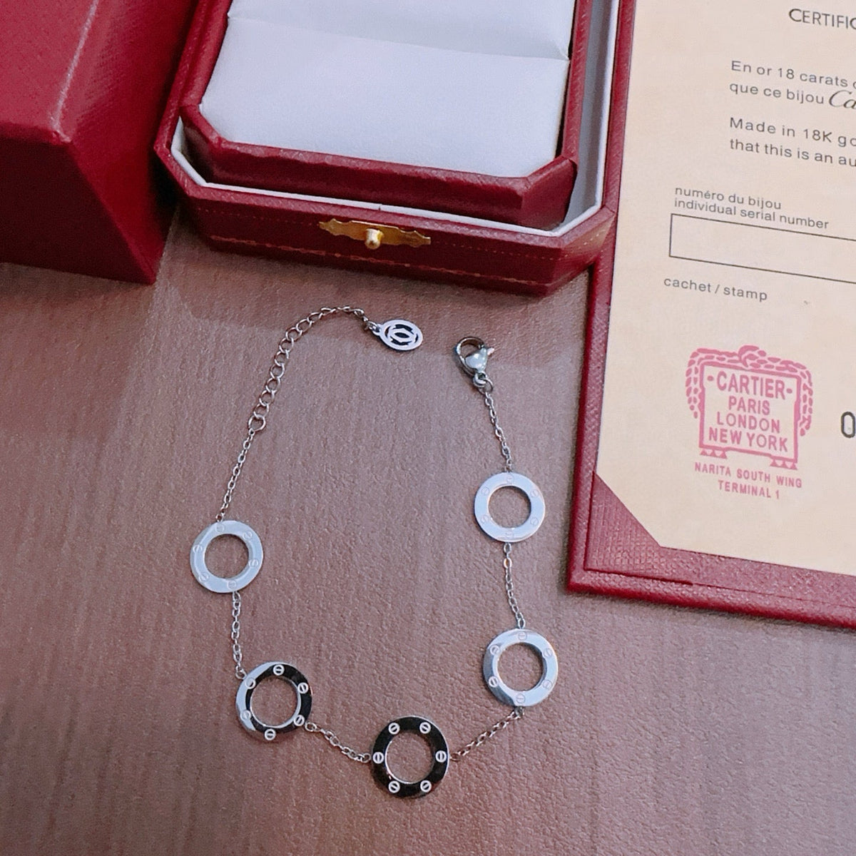 Martin Graham bracelet in polished metal-tone – front view