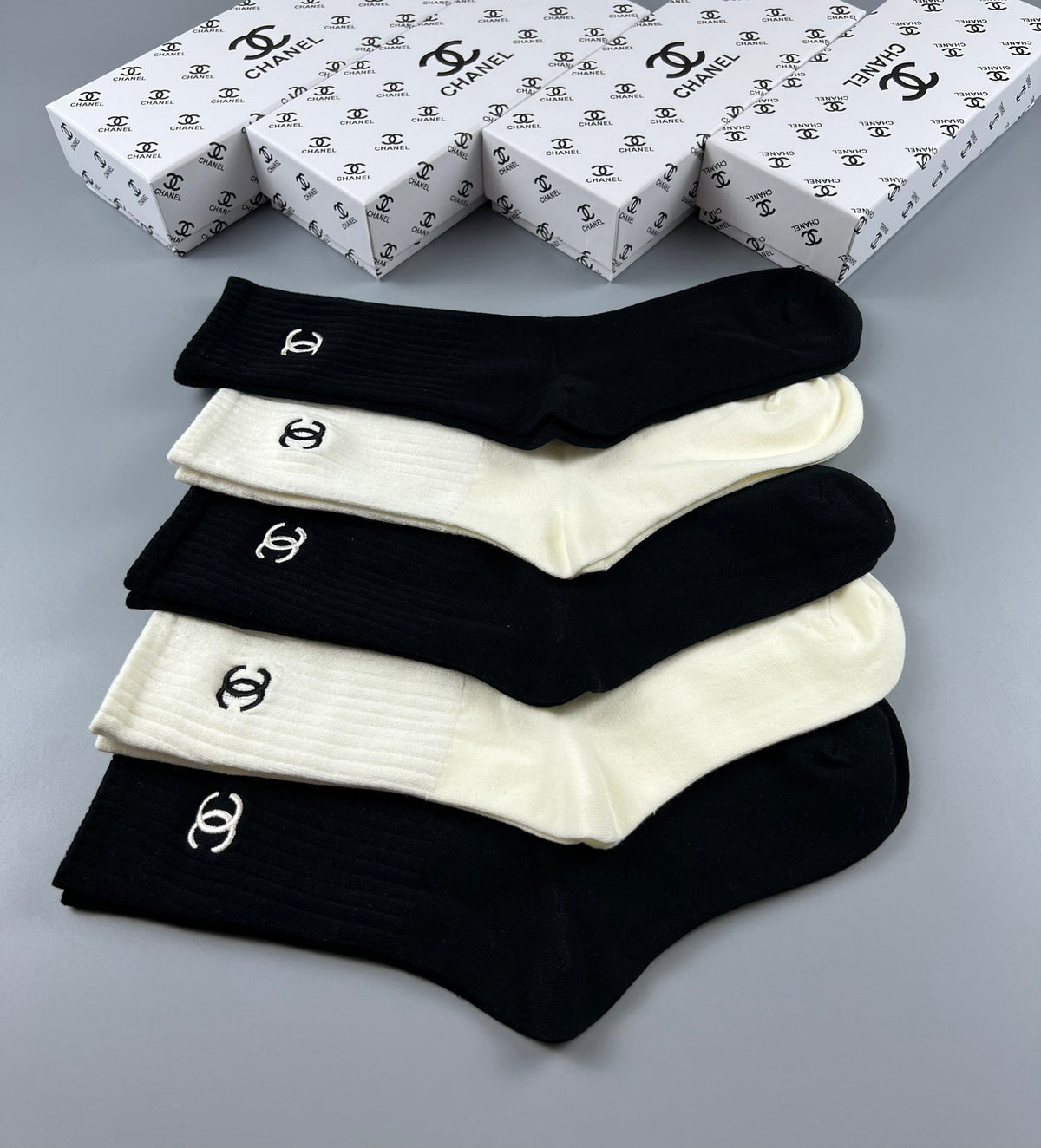 Chanel Classic Ankle Socks - 5-Pair Box