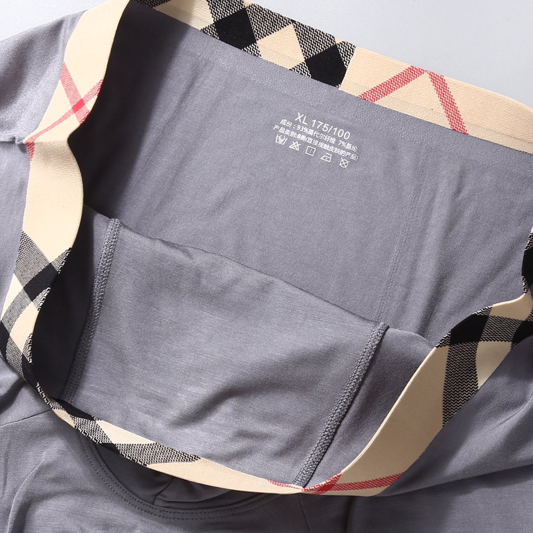 Burberry Heritage Check-Waistband Modal-Blend Boxer Briefs - Box of 3