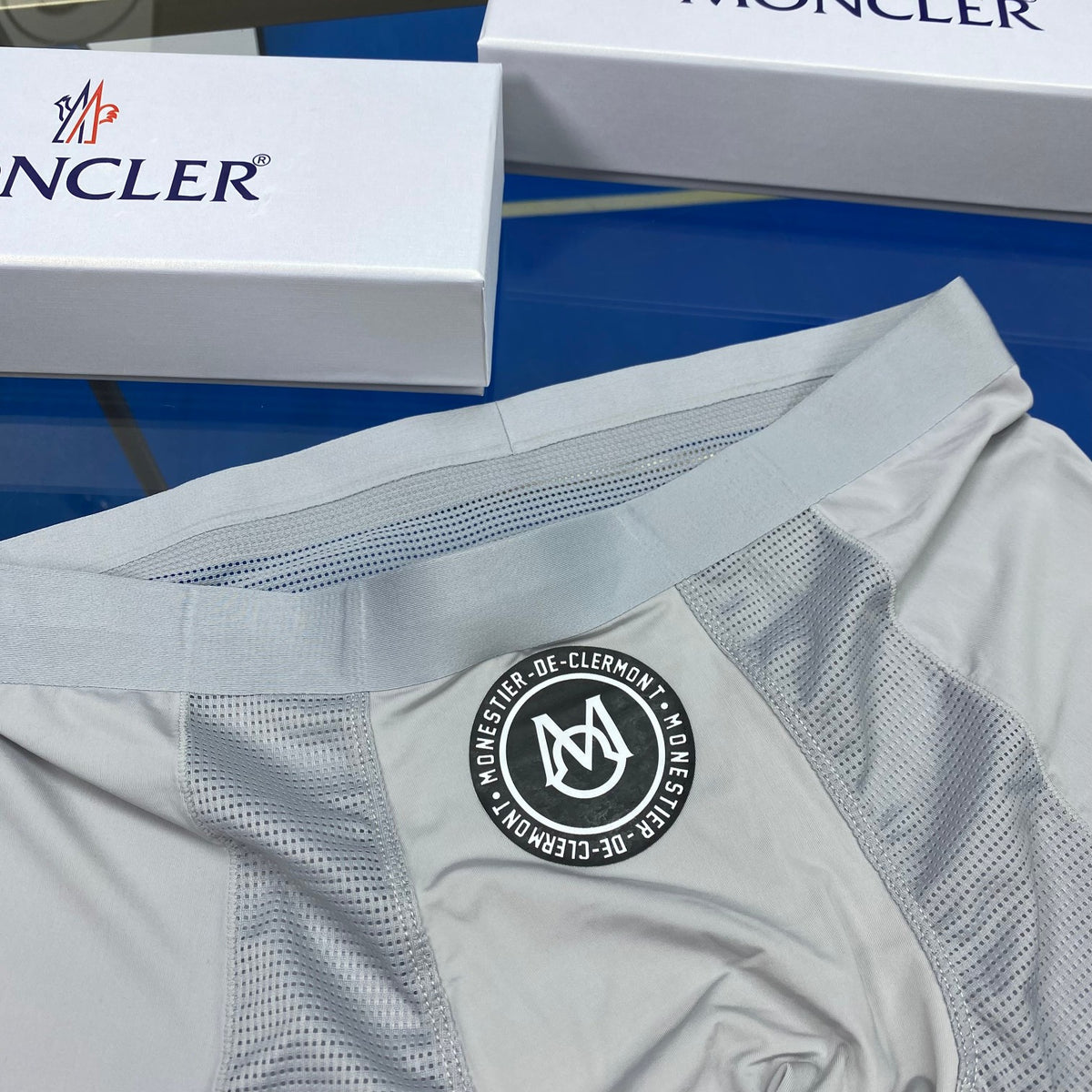 Moncler Cotton Circular Patch Details Men's Boxer Briefs - 3-Piece Box