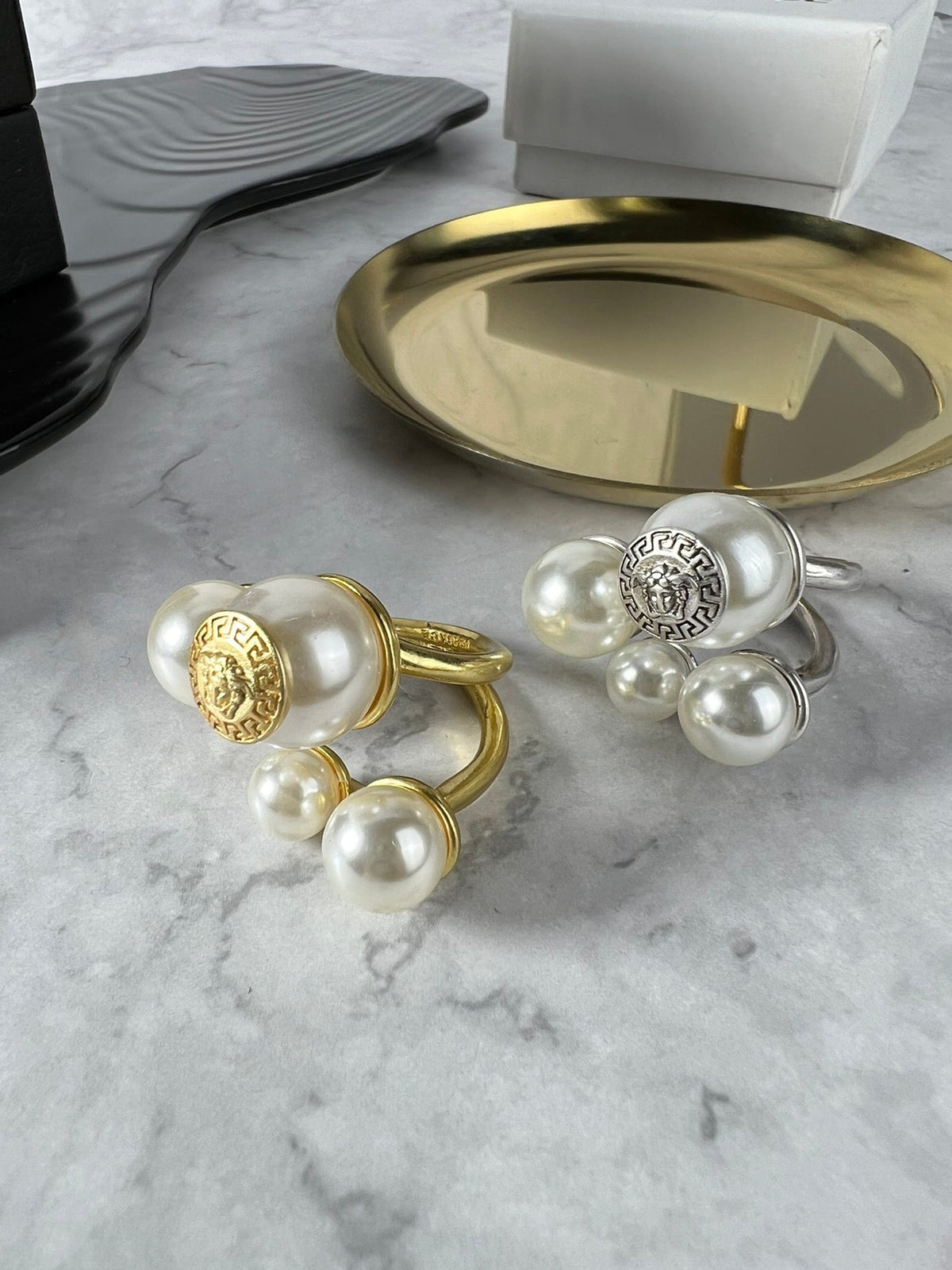 Martin Graham ring in polished metal-tone – front product view